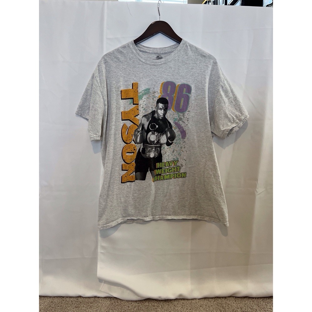 Boxing Hall Of Fame Mike Tyson '86 Heavy Weight Champion Graphic Tee, Mens Sz XL